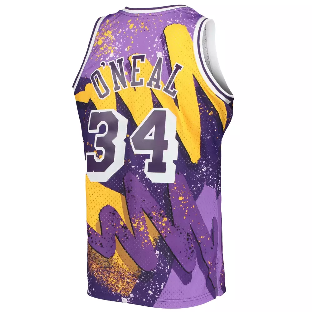Shaquille Oneal 34 Jersey Purple Los Angeles Lakers Men Sublimated Alternate Split Design