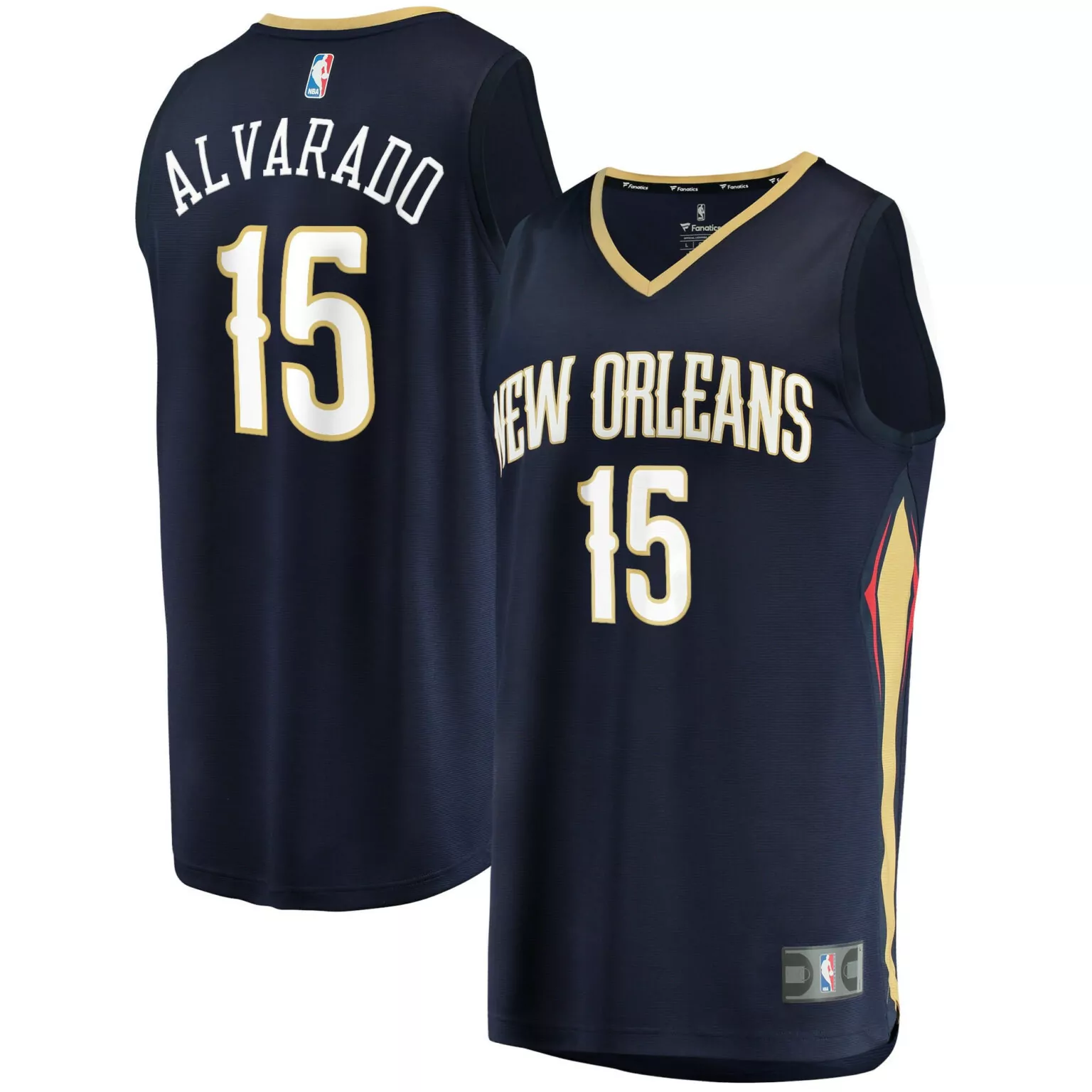 Jose Alvarado 15 Jersey Navy New Orleans Pelicans Men Replica Gold White Red Icon