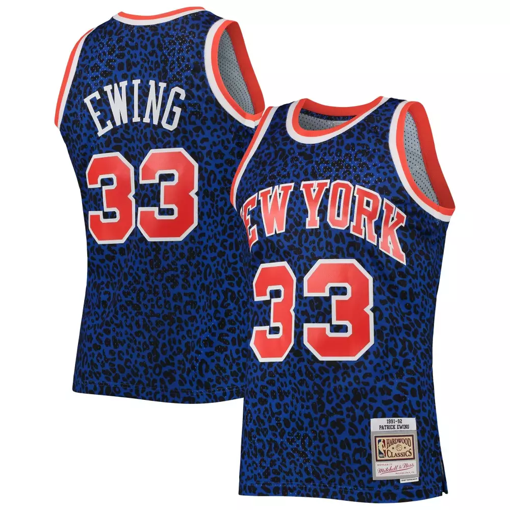 Patrick Ewing 33 New York Jersey Blue 1991-92 Hardwood Classics Men Custom Design