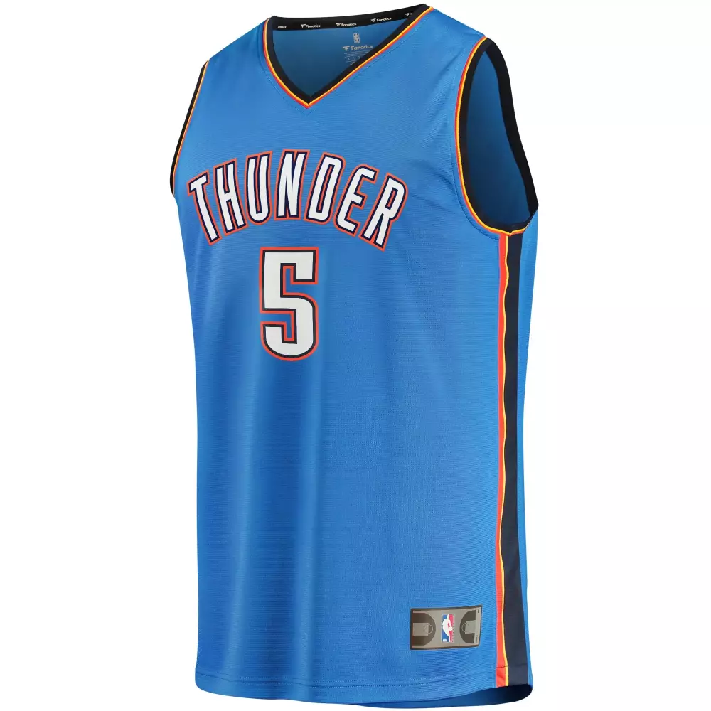 Shai Gilgeous-alexander 2 Jersey Blue Oklahoma City Thunder Men Replica Orange White