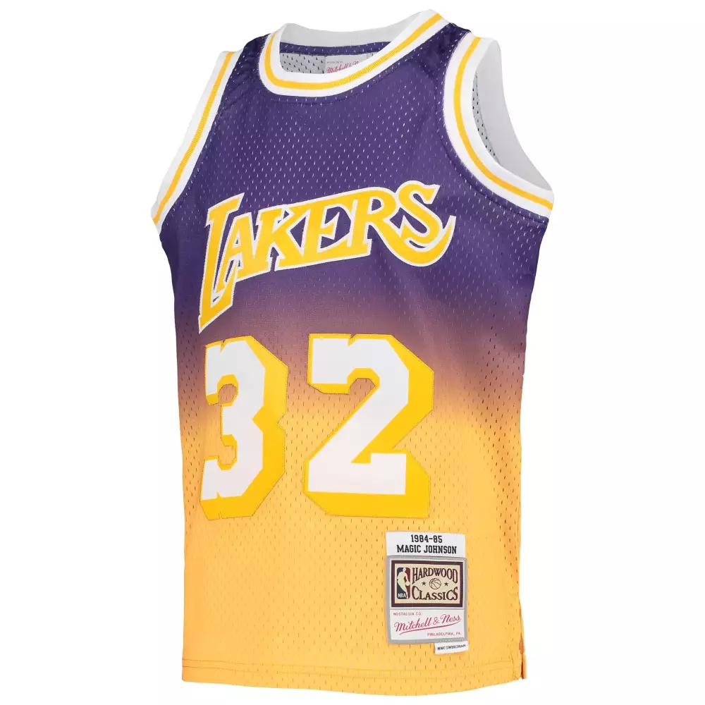 Magic Johnson 32 Jersey Purple 1984-85 Los Angeles Lakers Hardwood Classics 1984