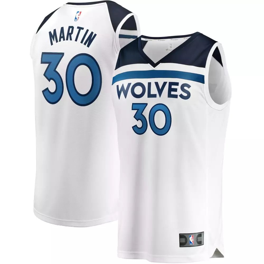 Kelan Martin 30 Jersey White Minnesota Timberwolves Men Navy Blue Light