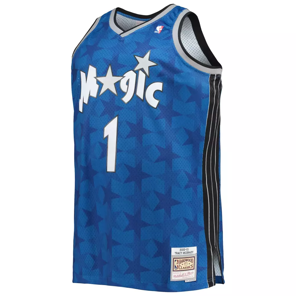 Tracy Mcgrady 1 Orlando Magic Jersey Blue 2000-01 Hardwood Classics 2000 Men White