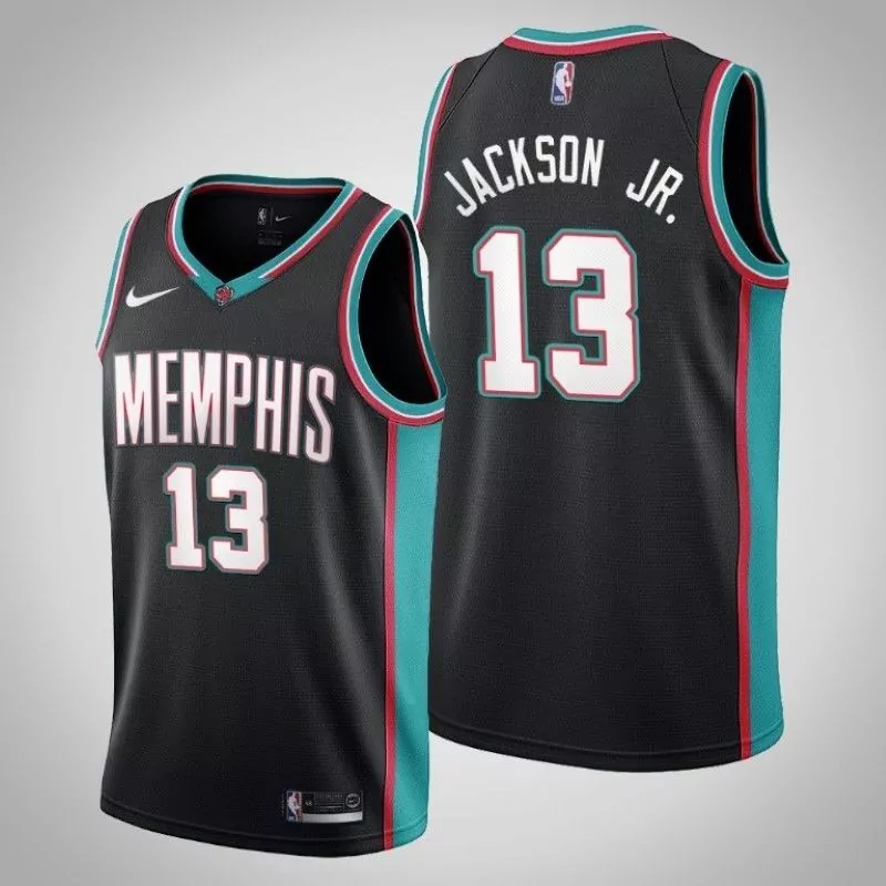 Jaren Jackson 13 Jersey Black Memphis Grizzlies Men Replica Teal Red