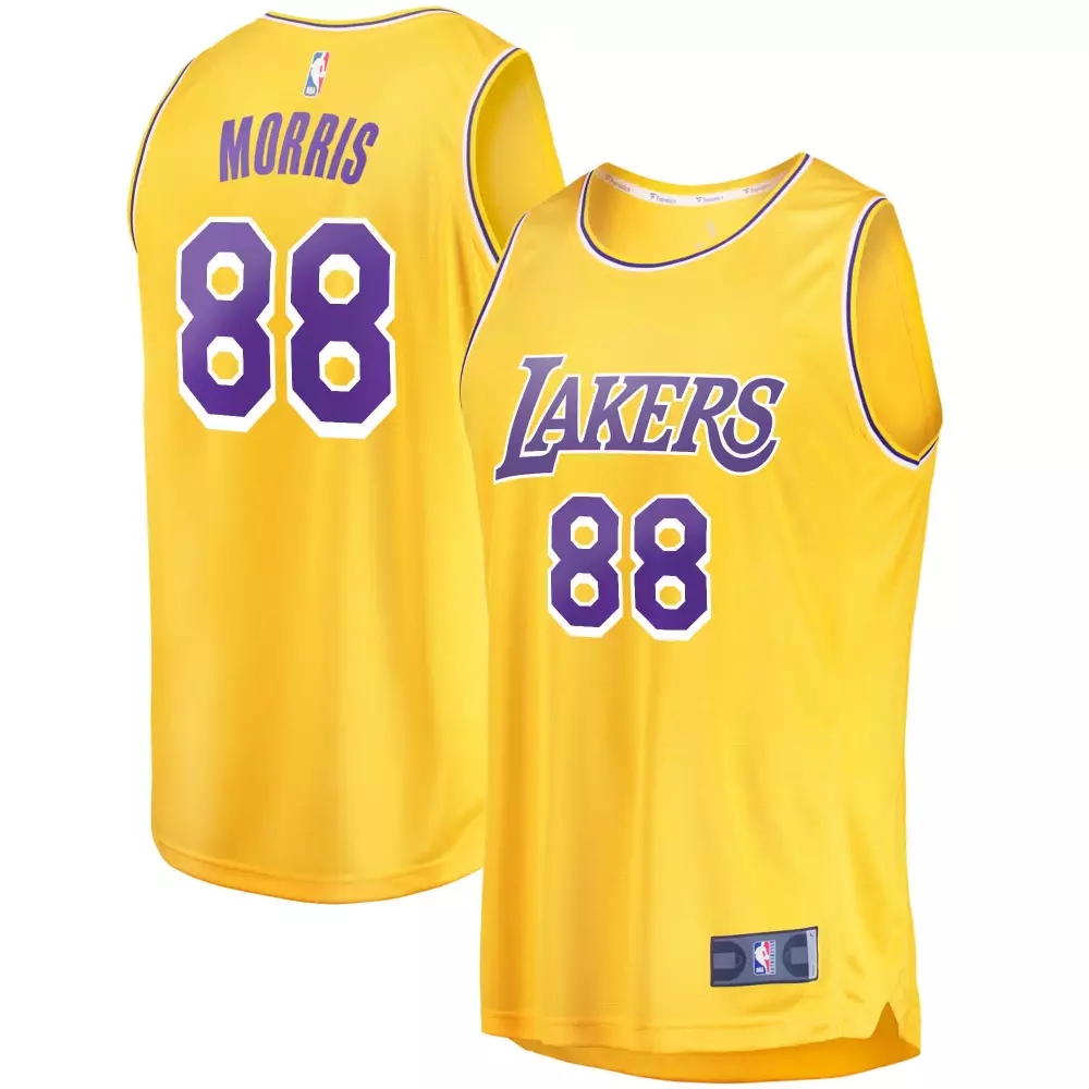 Markieff Morris 88 Lakers Jersey Yellow Men Authentic Purple Icon