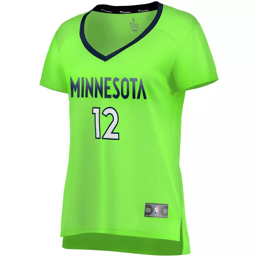 Custom Minnesota Timberwolves 12 Jersey Neon Green Women Navy Blue White