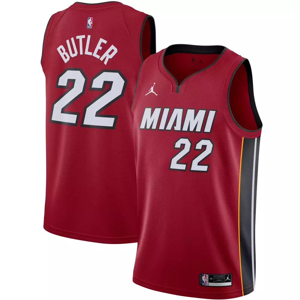 Jimmy Butler 22 Miami Heat Jersey Red Men White Black Yellow Swingman