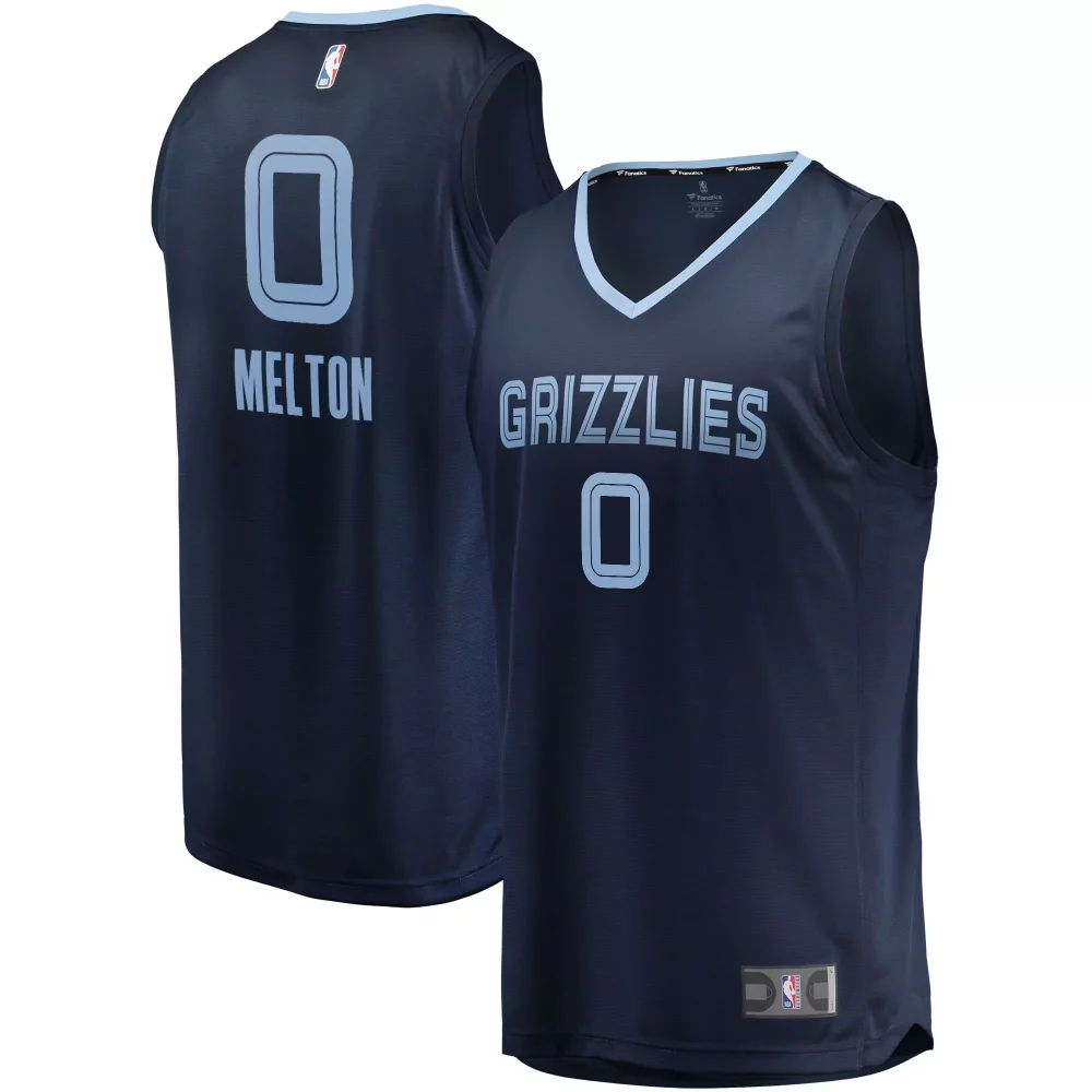 De'anthony Melton Grizzlies Jersey Navy Men Light Blue Icon