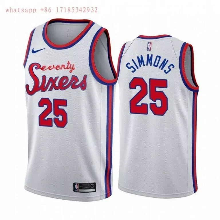 Ben Simmons 25 Philadelphia 76ers Jersey White Men Red Blue