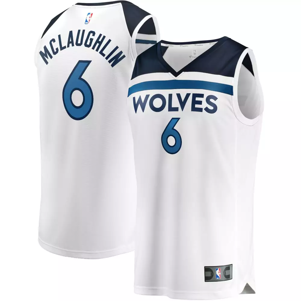 Golden Gift 6 Wolves Jersey White Men NBA Navy Blue Light