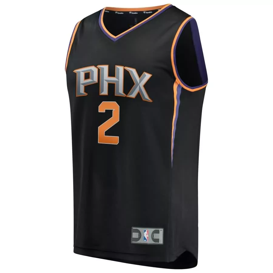 Custom Phoenix Suns 2 Jersey Black Men Swingman Orange Purple
