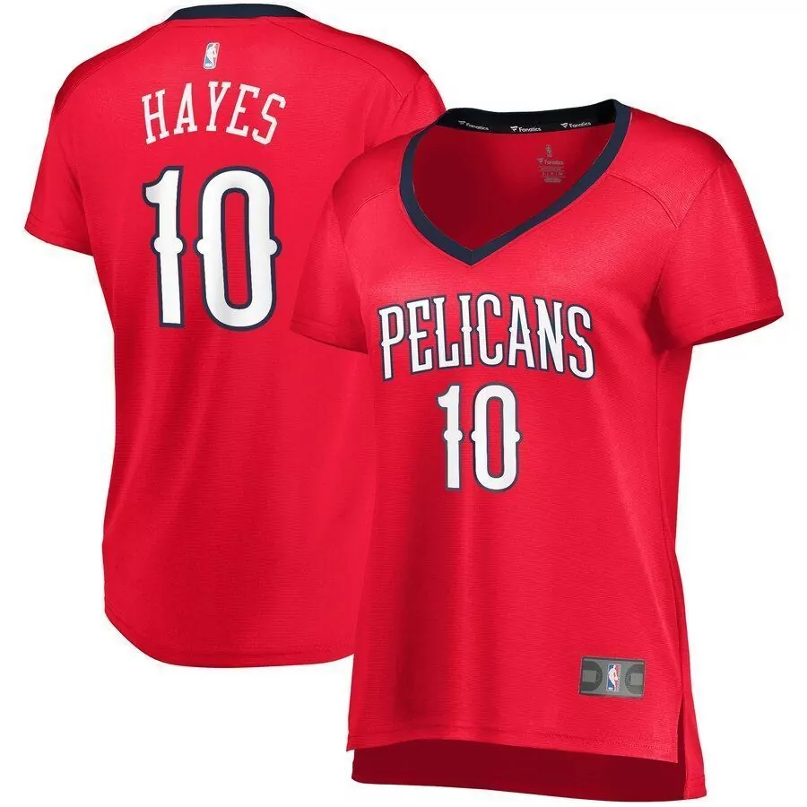 Jaxson Hayes 10 Jersey Red New Orleans Pelicans Women Replica Navy White