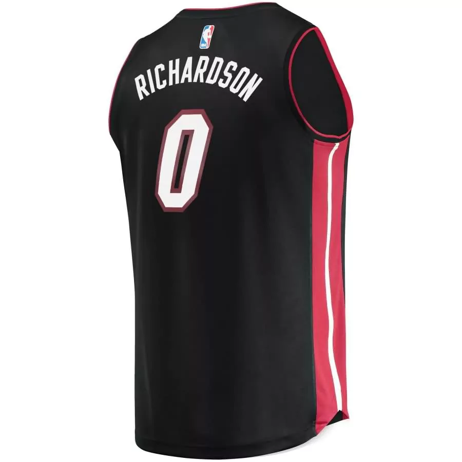 Jase Richardson Miami Heat Jersey Black Men White Red Icon