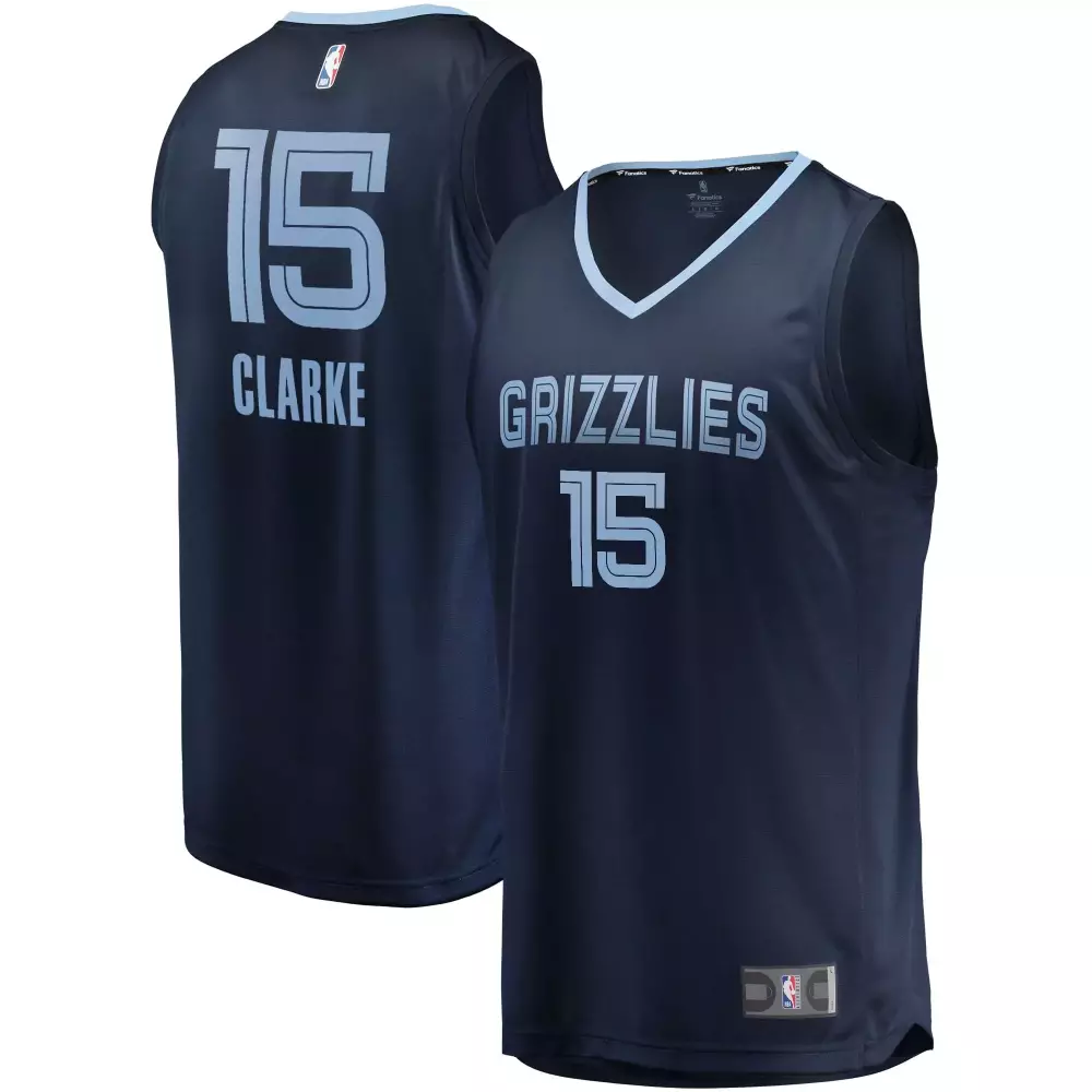 Golden Gift 15 Grizzlies Jersey Navy Men Standard Light Blue Icon