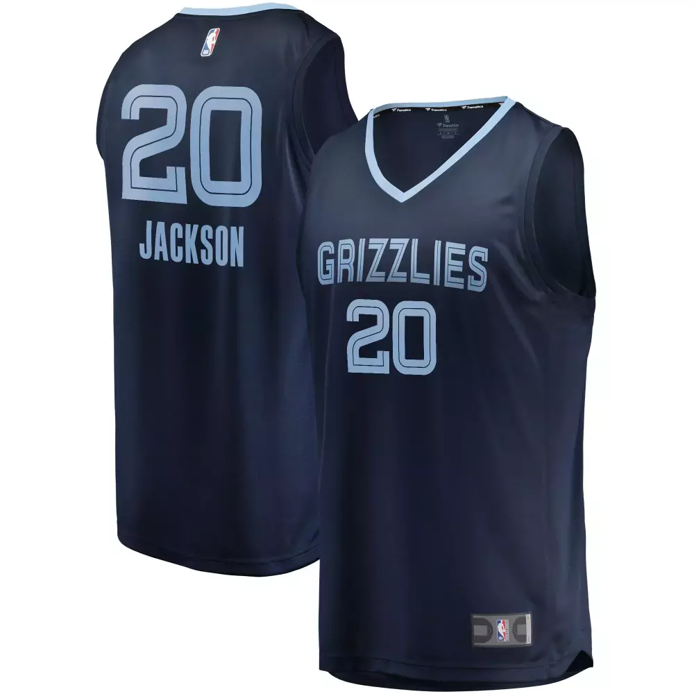 Josh Jackson 20 Grizzlies Jersey Navy Men Light Blue Icon