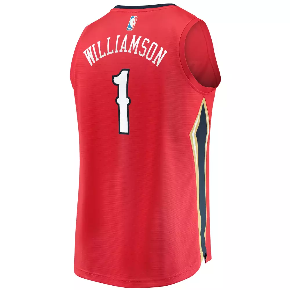 Zion Williamson 1 Jersey Red New Orleans Pelicans Men Replica Alternate White Navy Blue