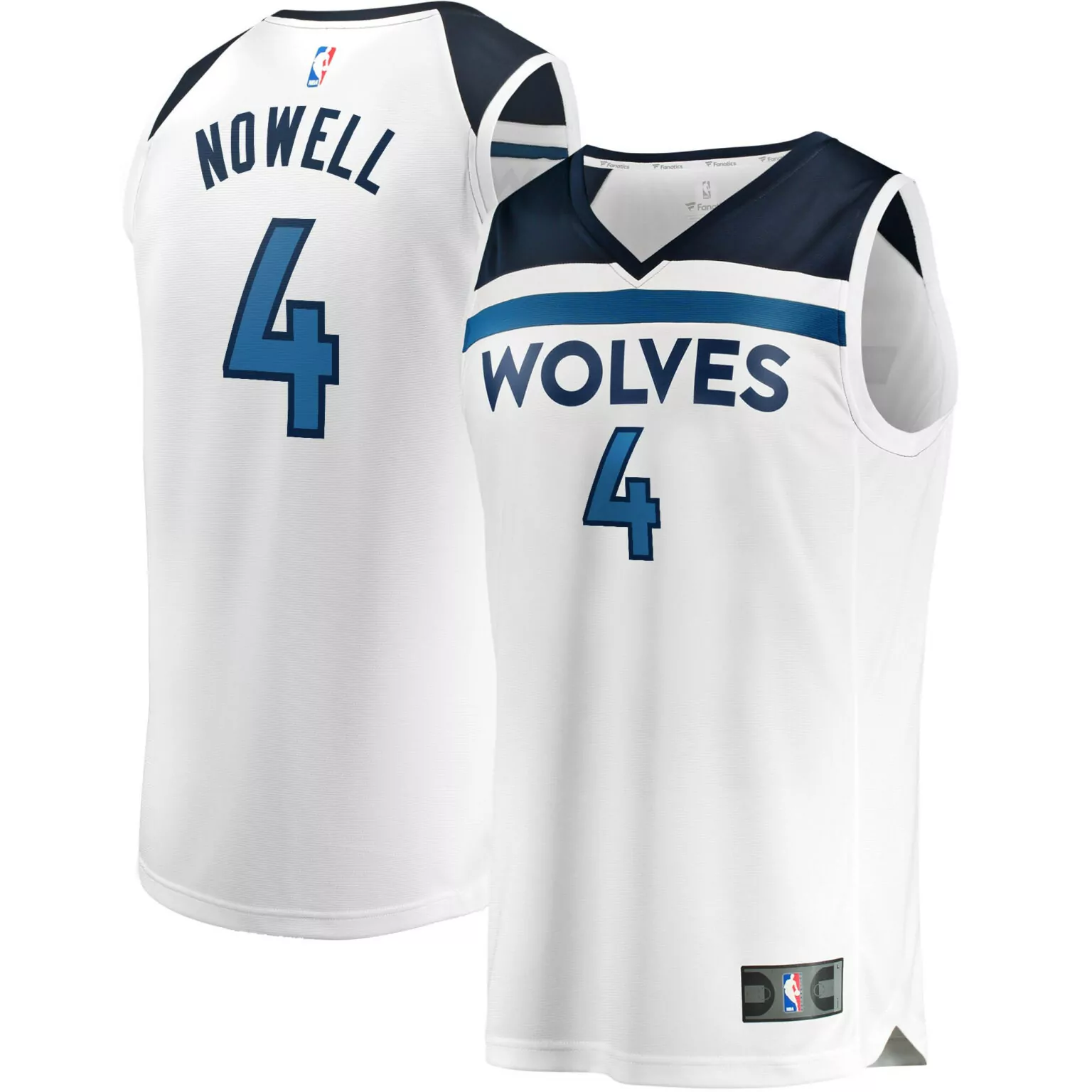 Jaylen Nowell 4 Jersey White Minnesota Timberwolves Men Replica Navy Blue Light