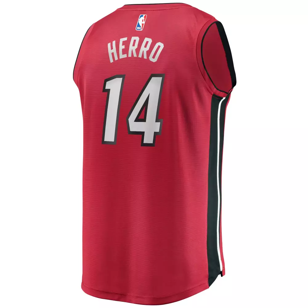 Tyler Herro 14 Miami Heat Jersey Red Men Black White
