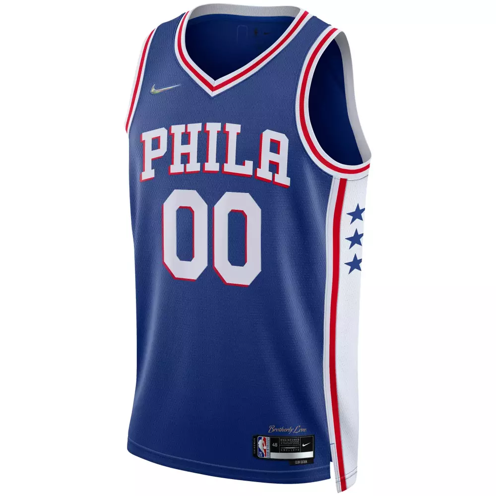 Tyrese Maxey Philadelphia 76ers Jersey Blue City Edition Brotherly Love Men White