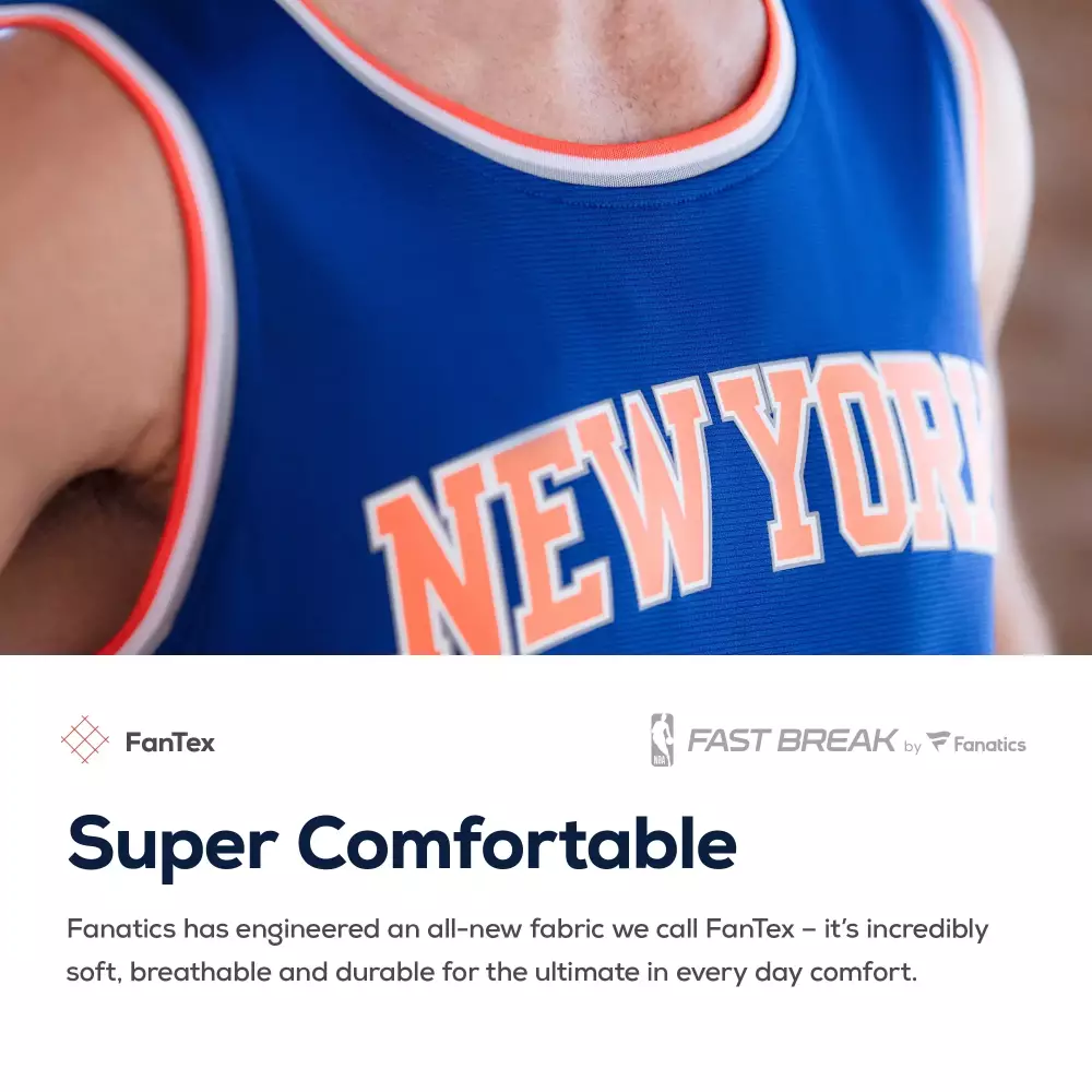 Custom New York Knicks Jersey Blue Men Orange White Icon