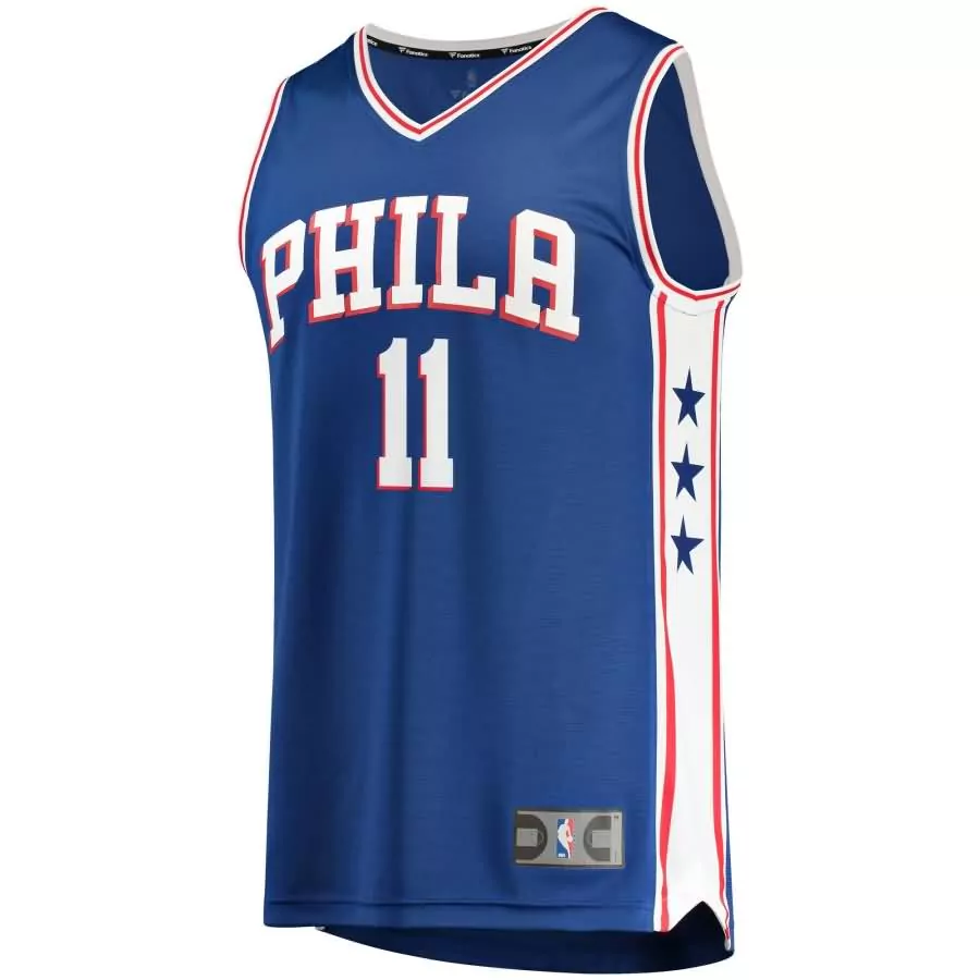 Joel Embiid 11 Philadelphia 76ERS Jersey Royal Blue Men White Red Icon