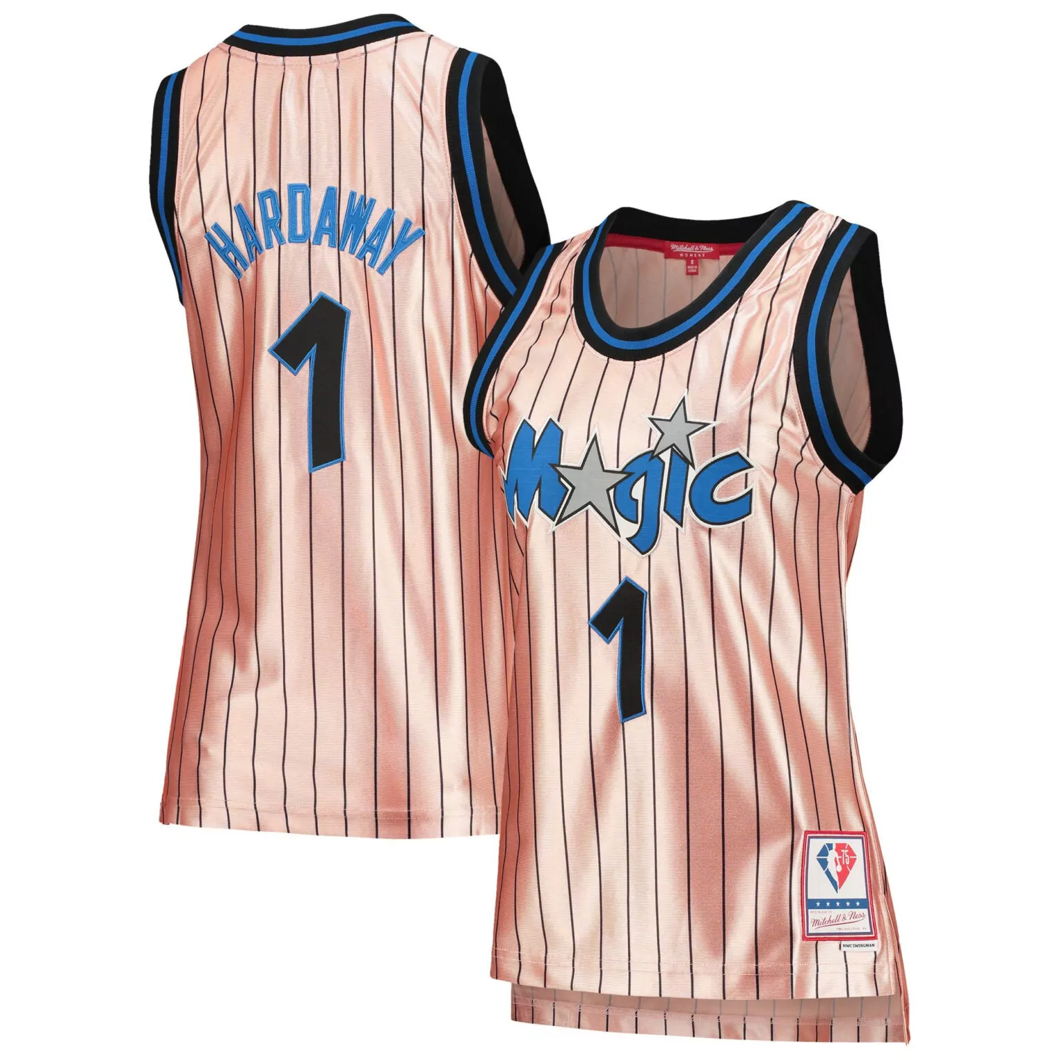 Penny Hardaway 1 Orlando Magic Jersey Pink NBA 75th Anniversary Mitchell Ness Men
