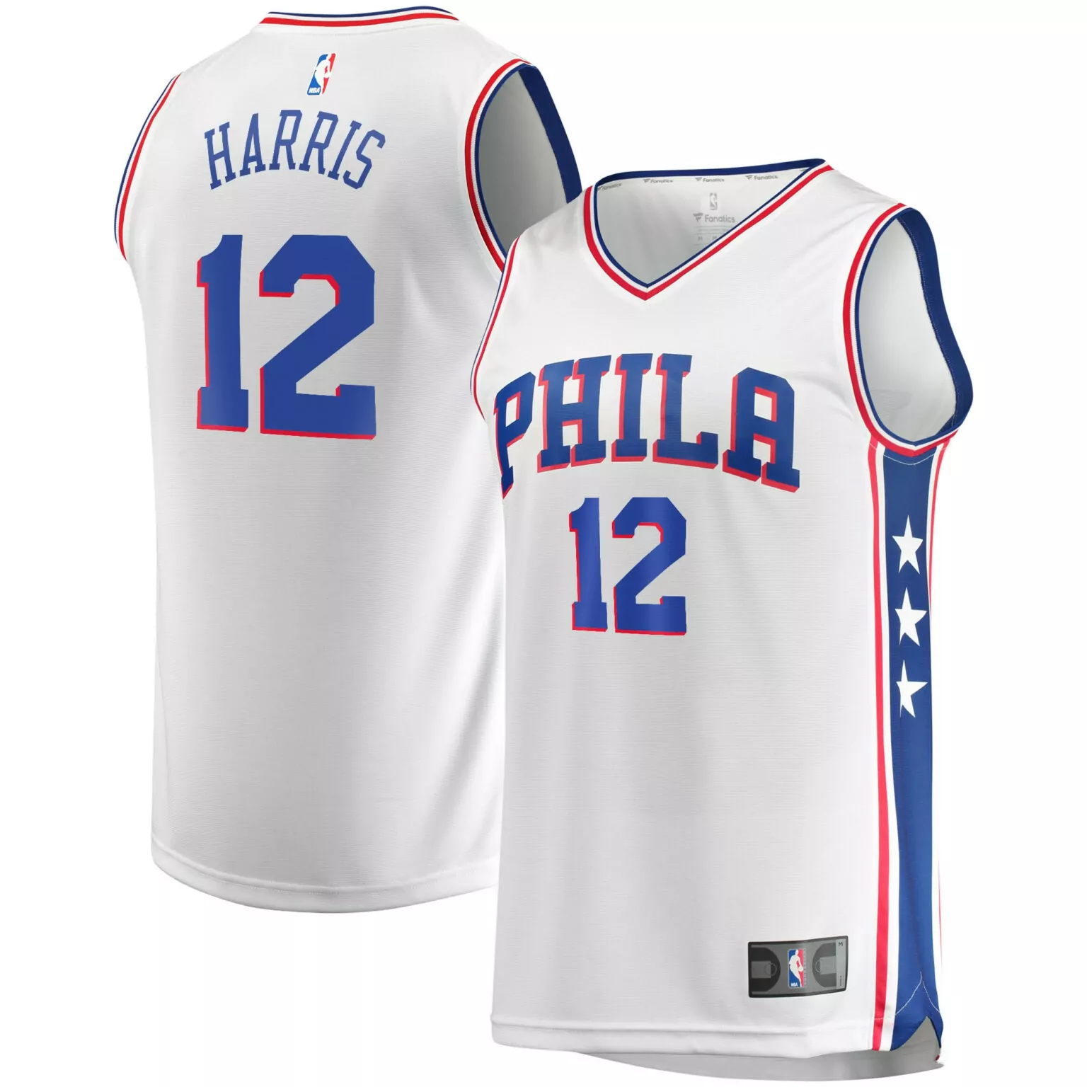 Tobias Harris 12 Jersey White Philadelphia 76ers Men Blue Red