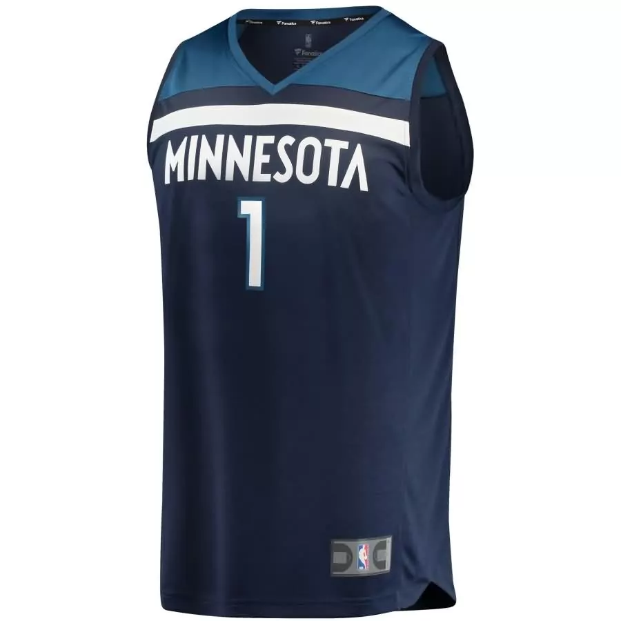 Anthony Edwards 1 Jersey Navy Minnesota Timberwolves Men Teal White Icon