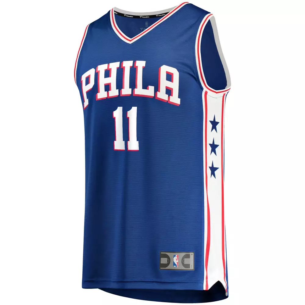 Joel Embiid 21 Philadelphia 76ers Jersey Royal Blue Men Red White Icon