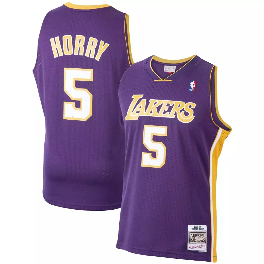 Christian Horry 5 Jersey Purple 1999-00 Robert Los Angeles Lakers Hardwood Classics
