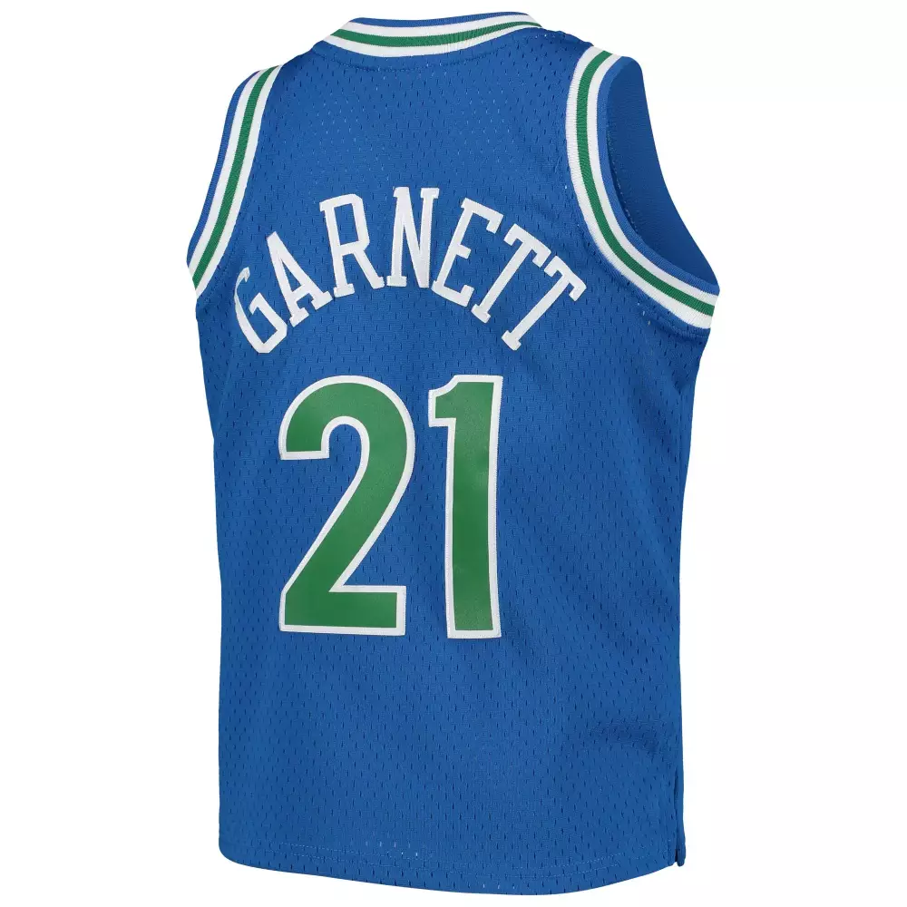 Kevin Garnett 21 Jersey Royal Blue Minnesota Timberwolves Men White Green Hardwood