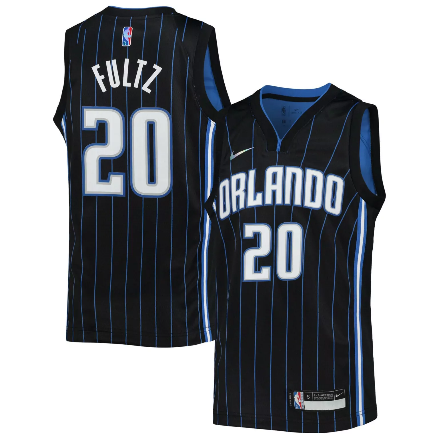 Markelle Fultz 20 Orlando Magic Jersey Black Men Swingman Blue White Icon