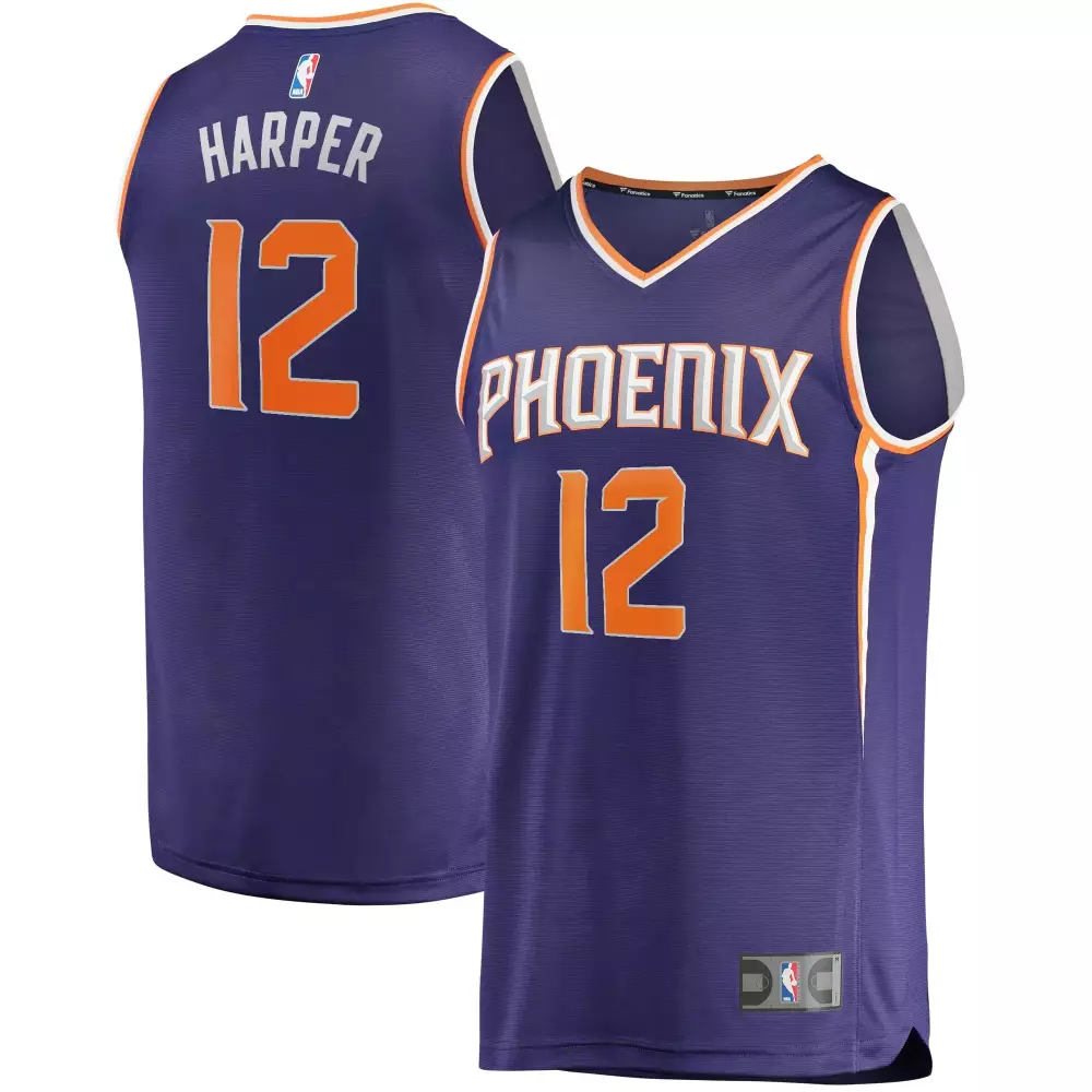 Dylan Harper 12 Phoenix Suns Jersey Purple Men Orange White Icon