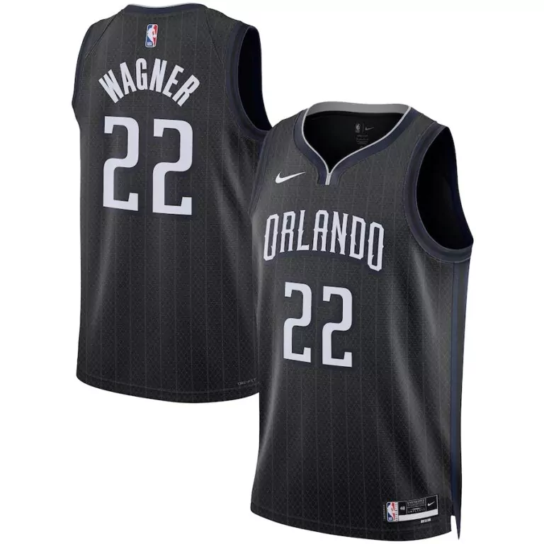 Franz Wagner 22 Orlando Magic Jersey Black Men Gray White Unisex Swingman