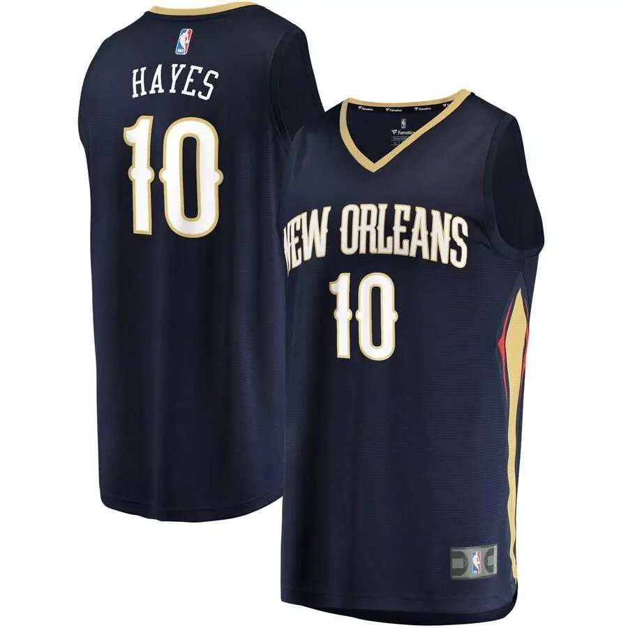 Jaxson Hayes 10 Jersey Navy New Orleans Pelicans Men Gold Red Icon