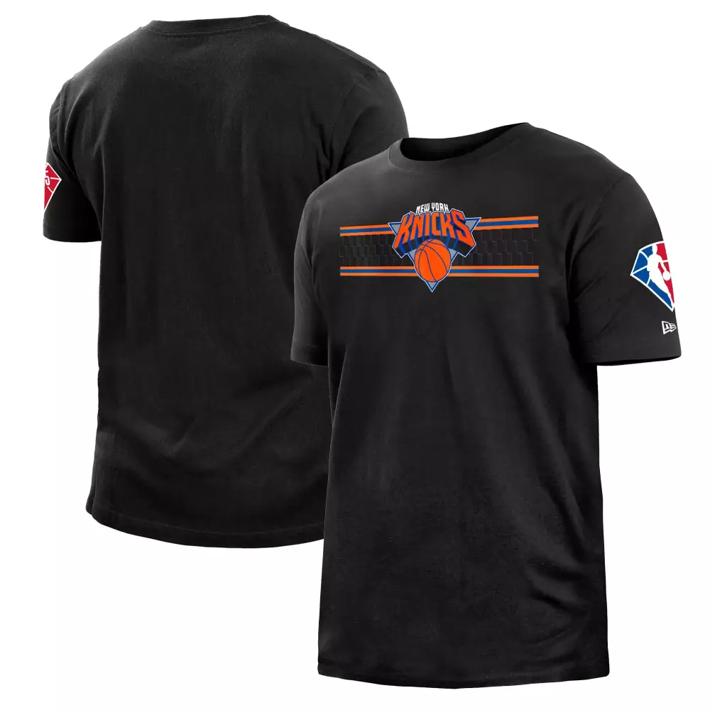 Custom New York Knicks Jersey Black Men T-shirt Orange Blue