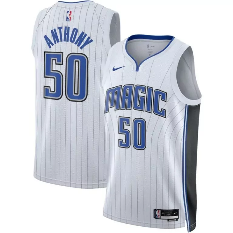 Cole Anthony 50 Orlando Magic Jersey White Men Blue Black Unisex Swingman