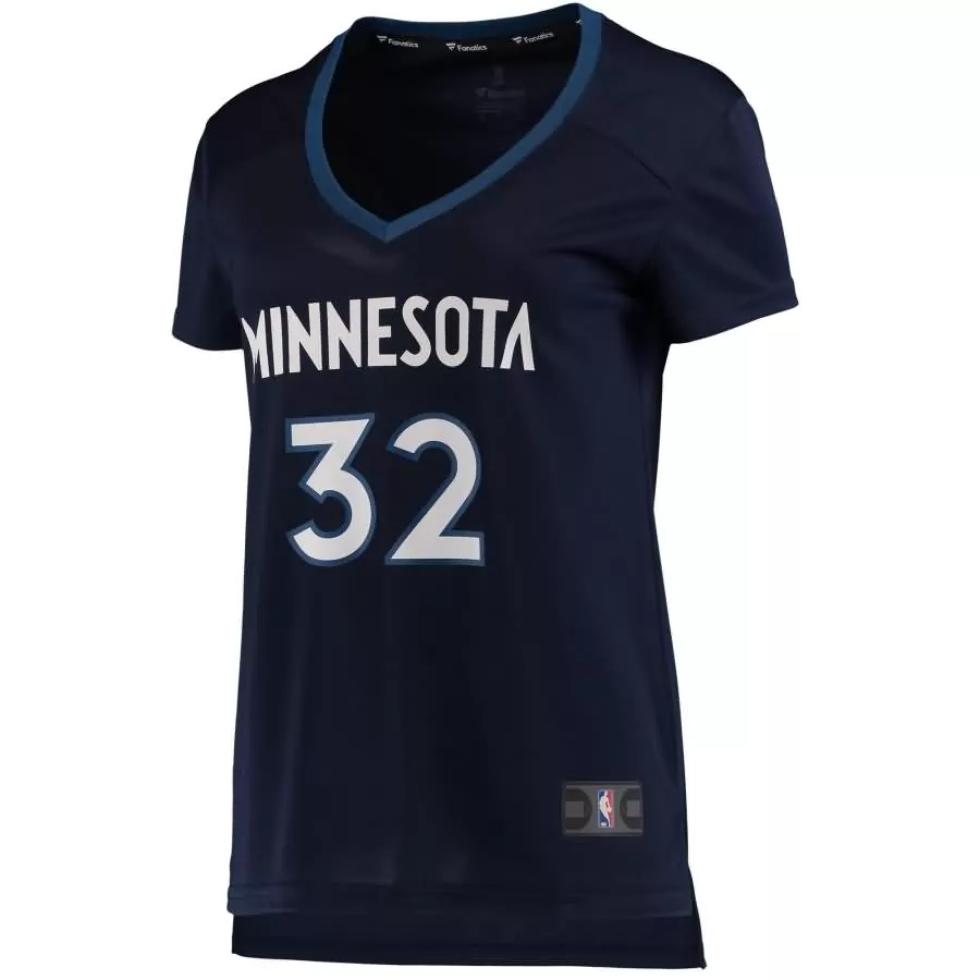 Karl Anthony 32 Jersey Navy Minnesota Timberwolves Women White Teal Icon