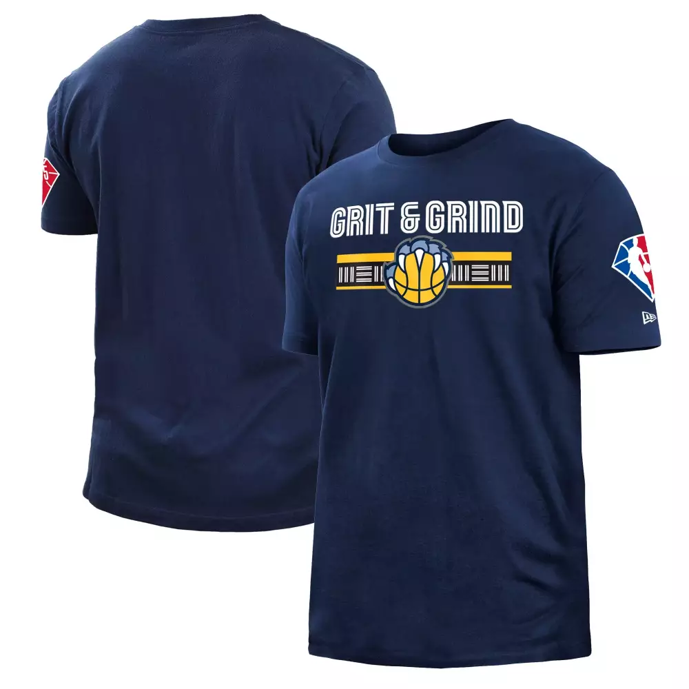 Custom Memphis Grizzlies Jersey Navy Grit And Grind Men T-shirt Yellow White Red