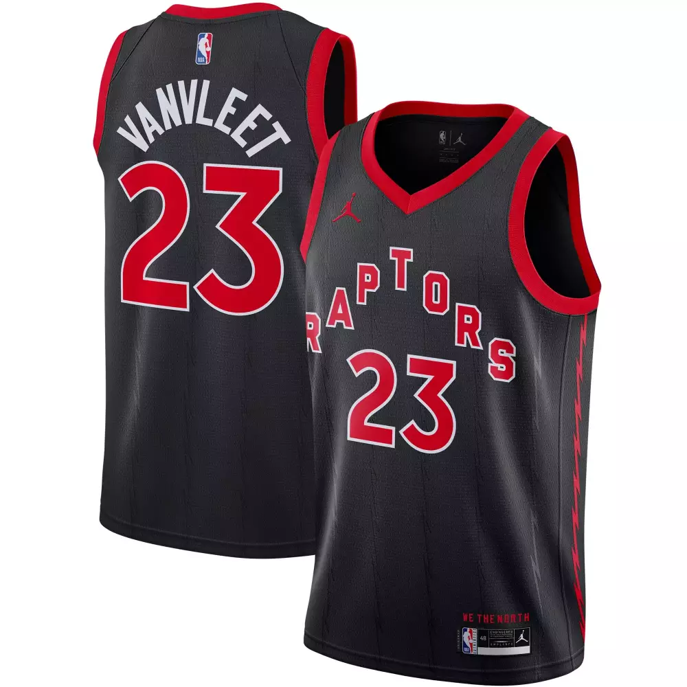 Fred Vanvleet 23 Raptors Jersey Black We The North Men Red Swingman