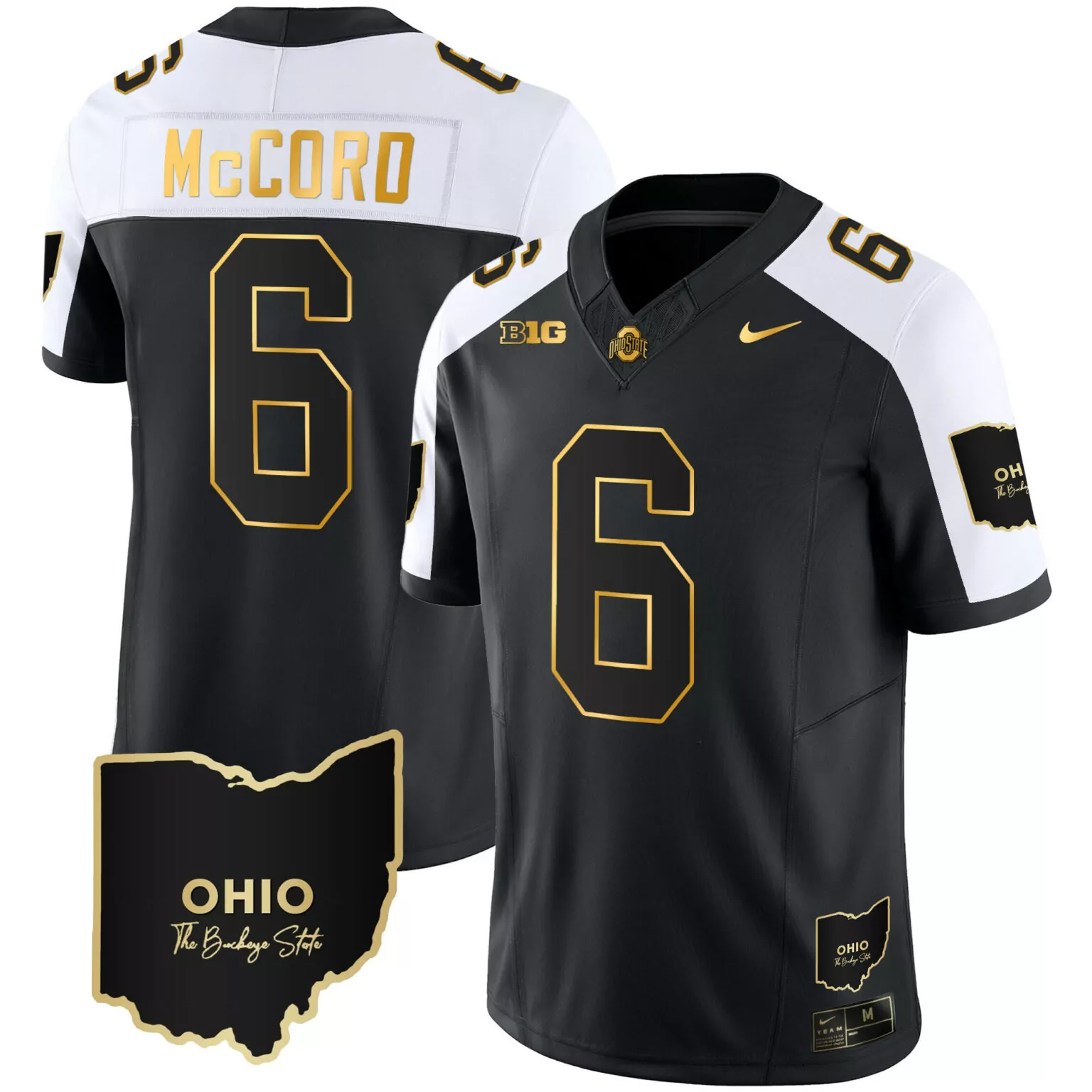 Kyle Mccord 6 Ohio State Jersey Black Big Ten Men White Gold Alternate Vapor All