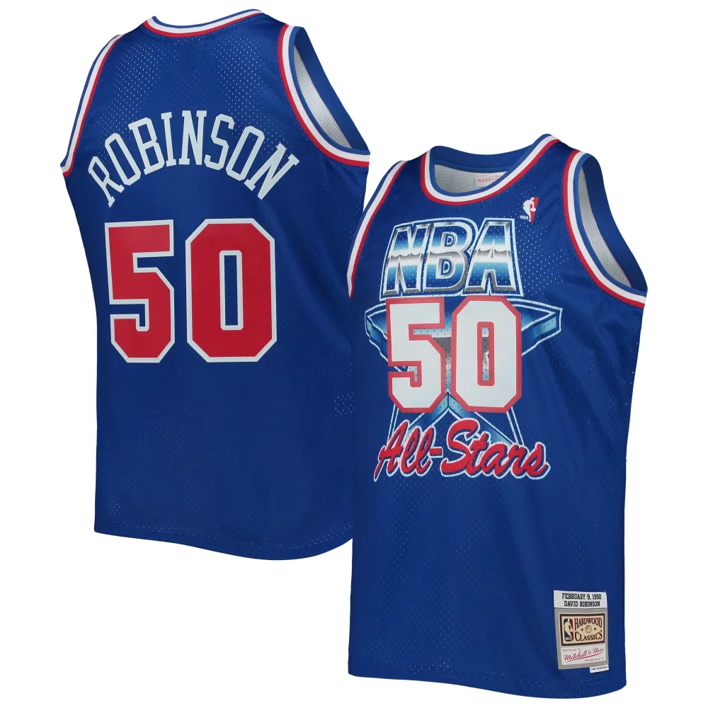 David Robinson 50 NBA Jersey Blue 50th Anniversary All-star All-stars Hardwood Classics Mitchell Ness