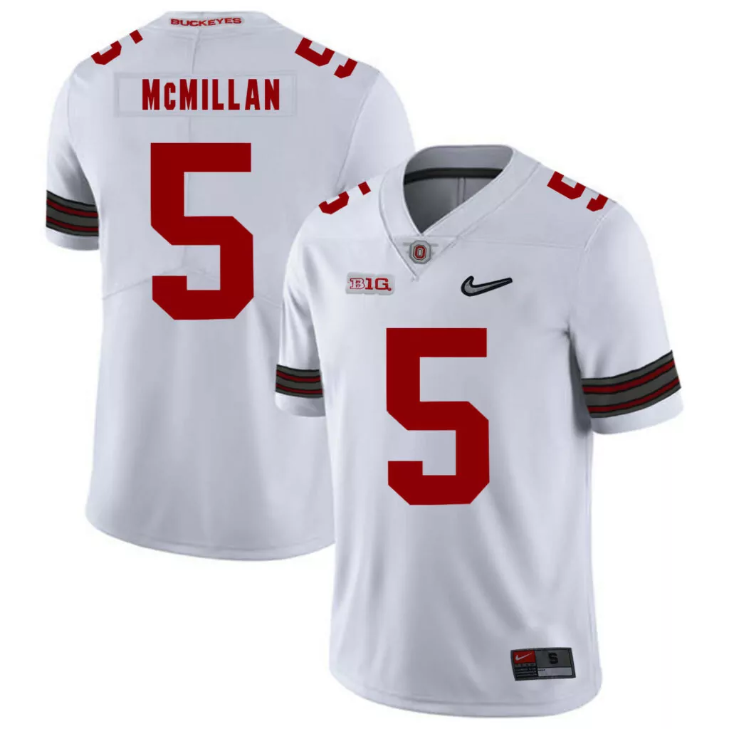 Raekwon Mcmillan 5 Buckeyes Jersey White Big Men Red Gray
