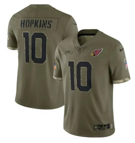 Deandre Hopkins 10 Jersey Olive Salute To Service Arizona Cardinals Us Flag Men NFL