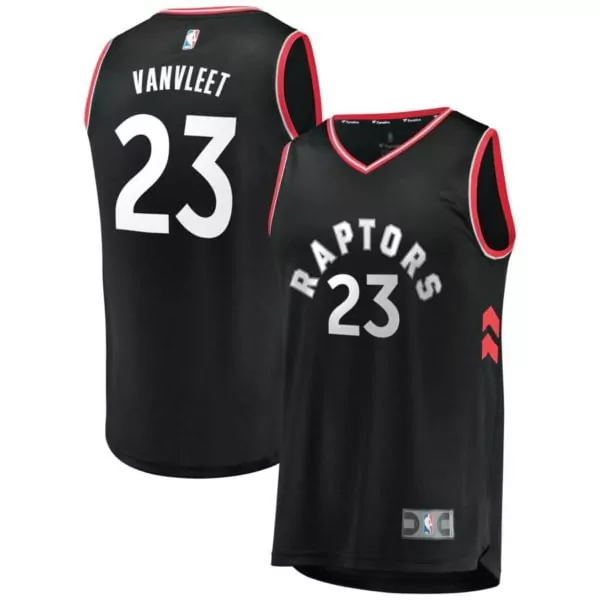 Fred Vanvleet 23 Raptors Jersey Black Men Red White