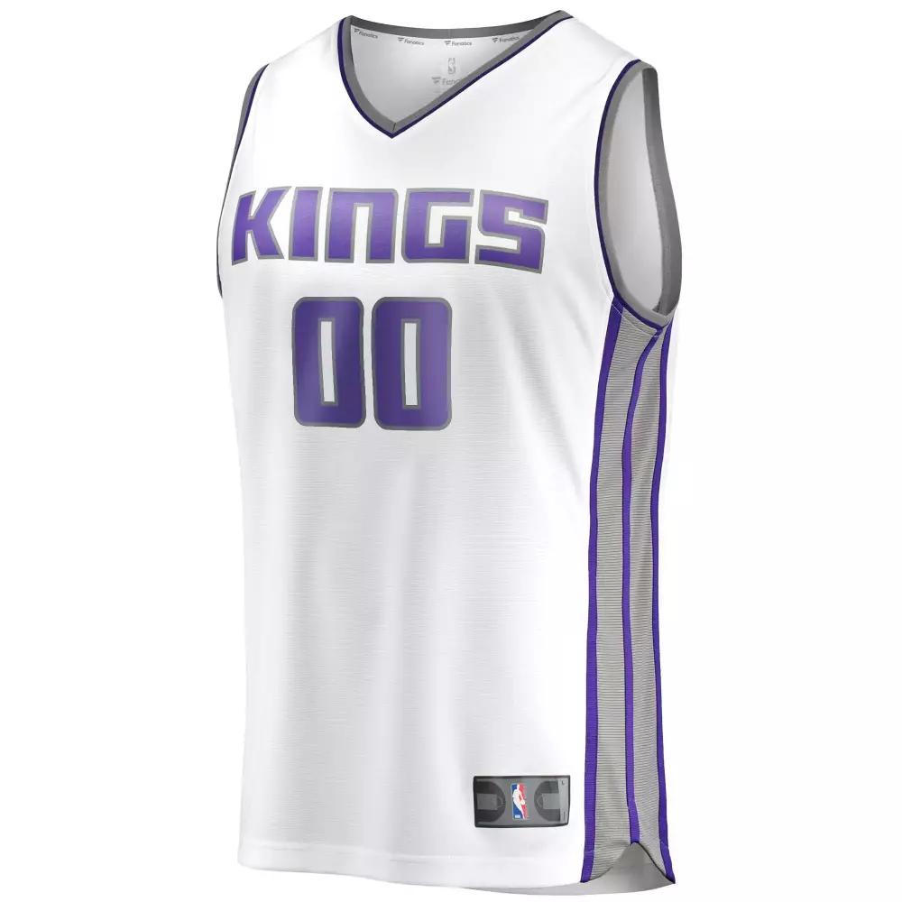 Sacramento Kings Jersey White Men Purple Gray Custom