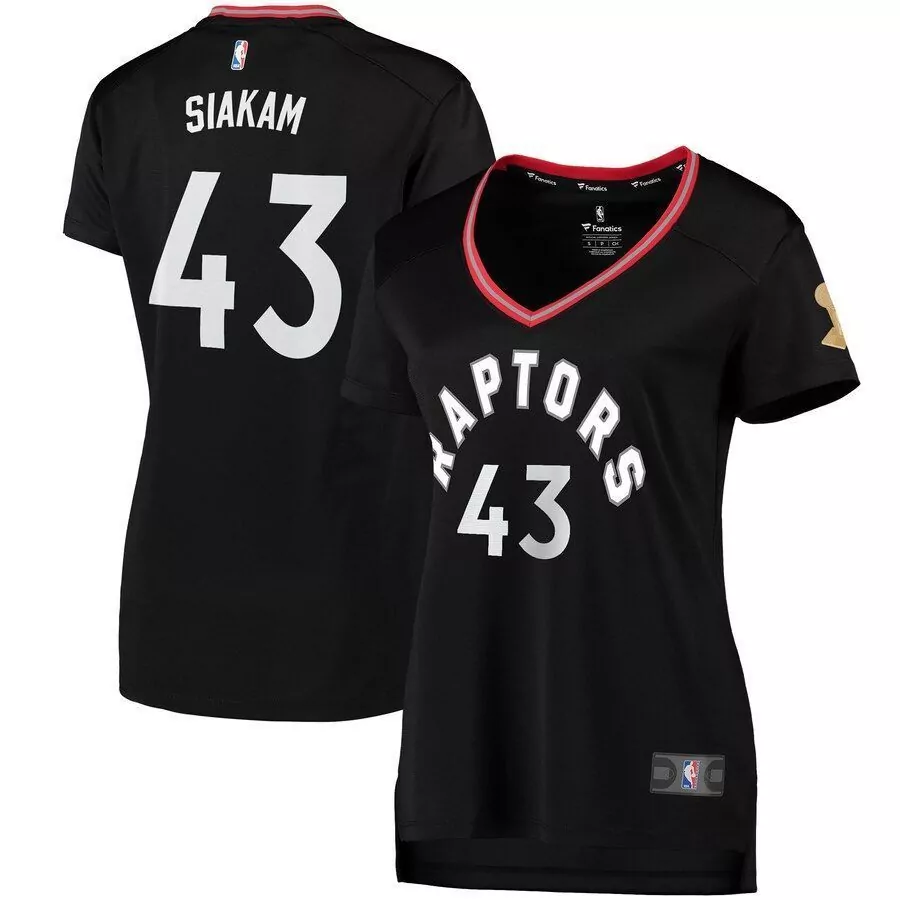 Pascal Siakam 43 Raptors Jersey Black Women Red White