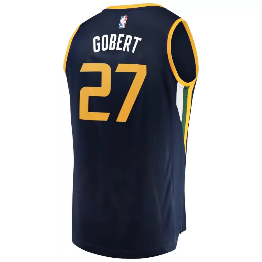 Rudy Gobert 27 Utah Jazz Jersey Navy Men NBA Yellow Green White Icon