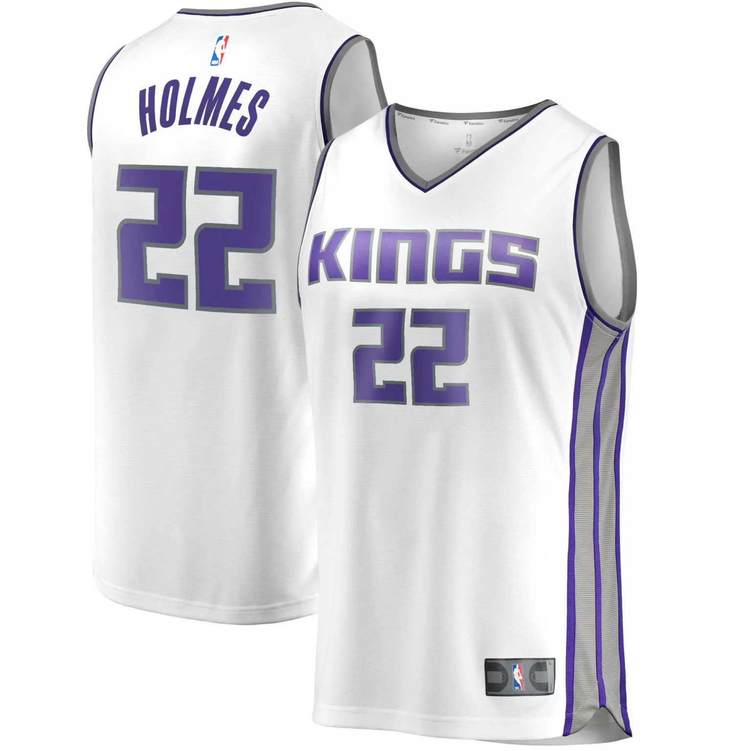 Richaun Holmes 22 Jersey White Sacramento Kings Men Purple Gray