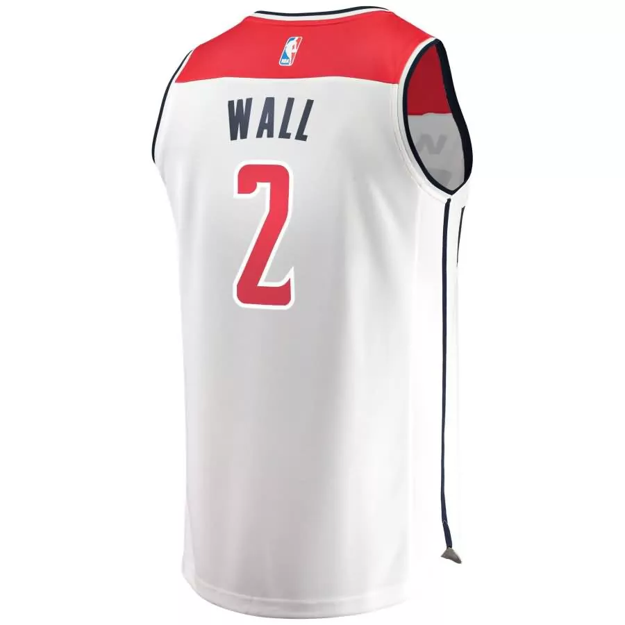 John Wall 2 Washington Wizards Jersey White Men Alternate Red Navy